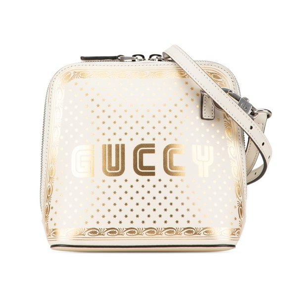 GUCCI White Leather Shoulder Bag - Picture 1 of 14